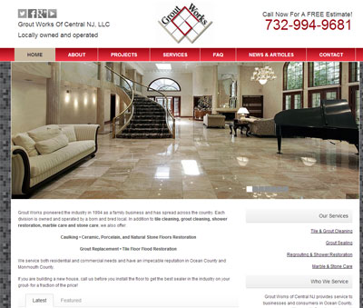 Grout Works of NJ Website Relaunch