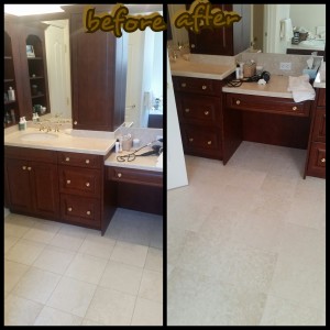Master Bath Floor Before & After